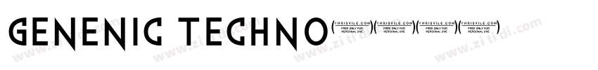 genenic techno字体转换